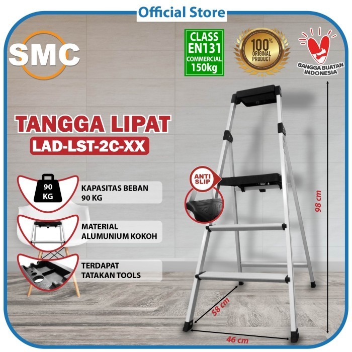 Jual Ladder LAD-LST-2C-XX Tangga Lipat Aluminium Model Bangku 2 Step ...