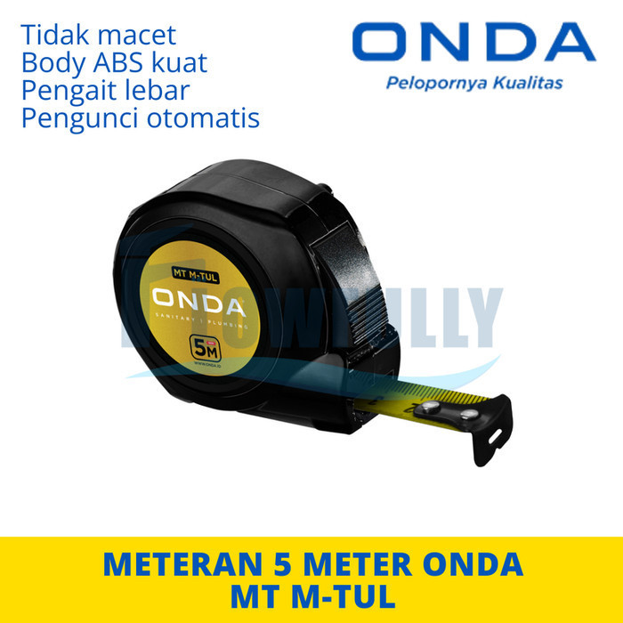 Jual METERAN OTOMATIS 5 METER MT TUL ONDA ROL METER NYLON MEASURE TAPE ...