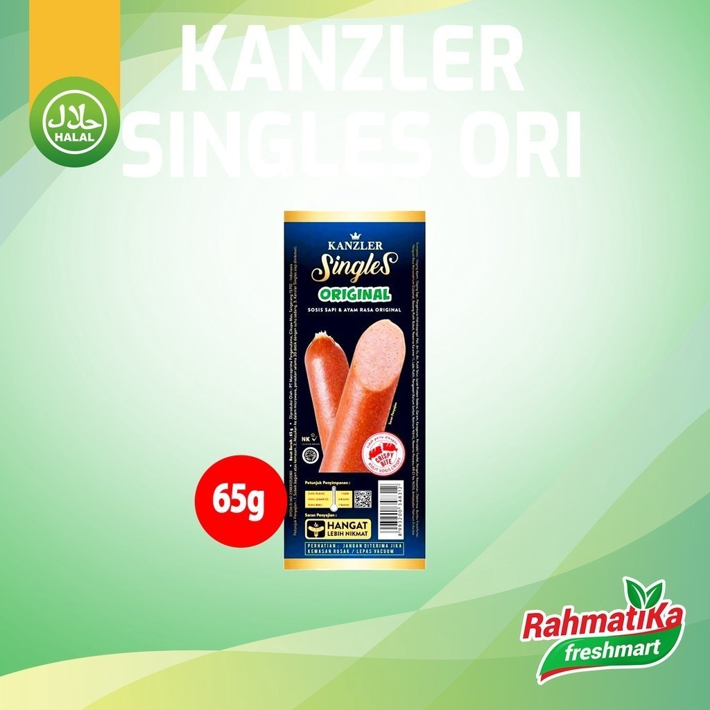 Jual Kanzler Singles Sosis Sapi Dan Ayam Rasa Original 65 Gram Shopee