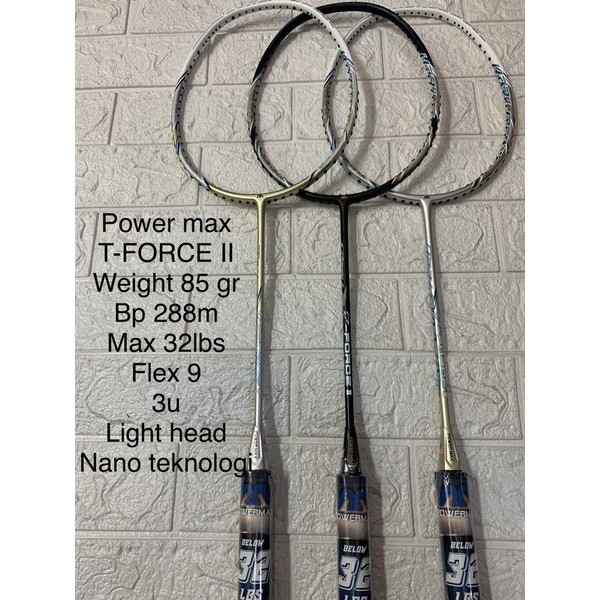 Jual Raket Badminton POWER MAX T- FORCE II NANO TECHNOLOGY + senar ...
