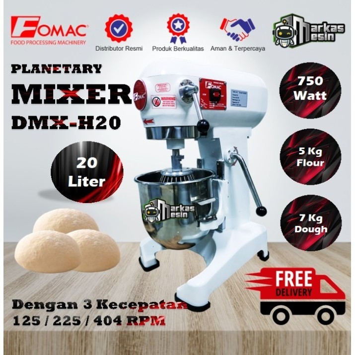 Jual Planetary Dough Mixer Mesin Pengaduk Adonan Liter Dmx H Fomac Shopee Indonesia