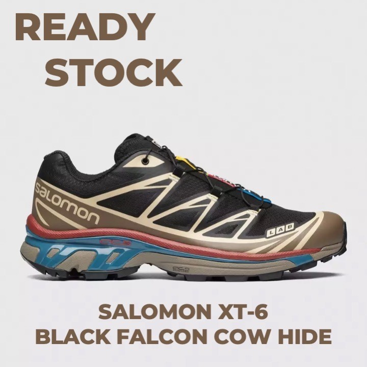 Jual Sneakers Salomon XT-6 Black Falcon Cow Hide | Shopee Indonesia