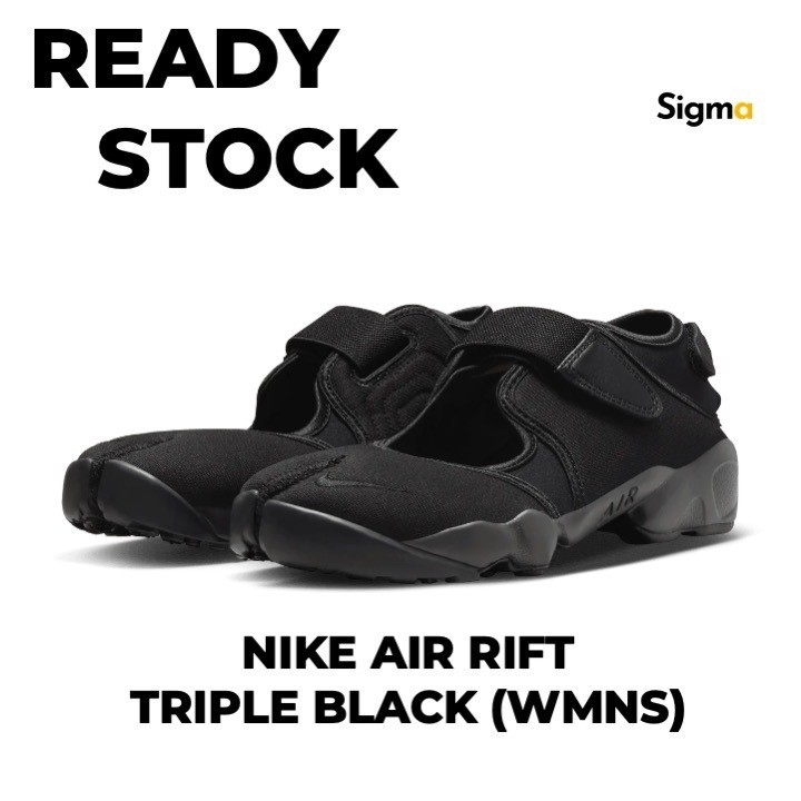 Jual Sneakers Nike Air Rift Triple Black (WMNS) | Shopee Indonesia