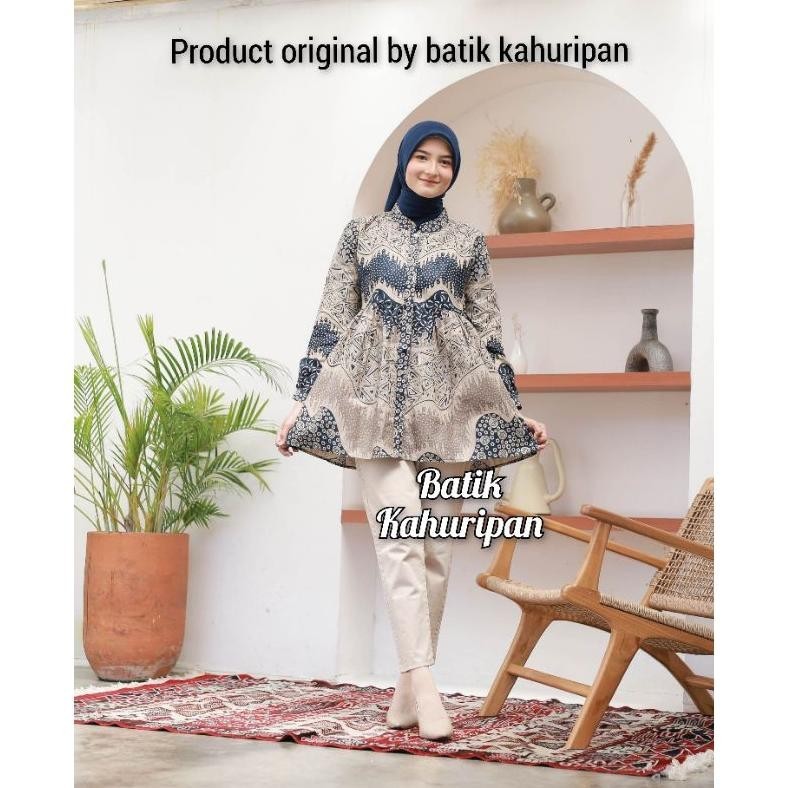 Jual New Batik Wanita Baju Batik Wanita Modern Blouse Batik Lyodra By ...