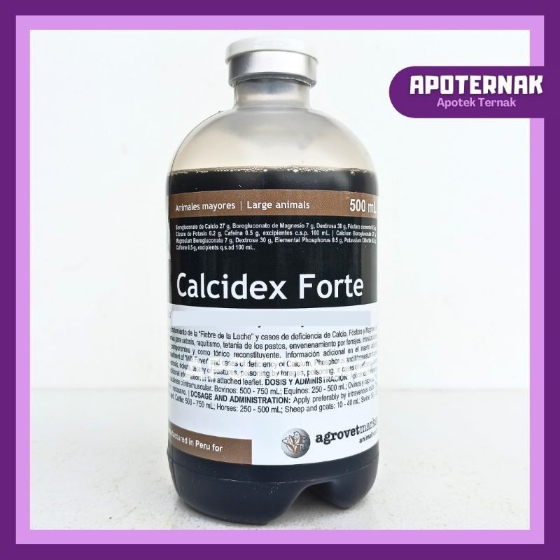 Jual CALCIDEX FORTE 500 ml AGROVET - Obat Ketosis Milk Fever Ambruk ...