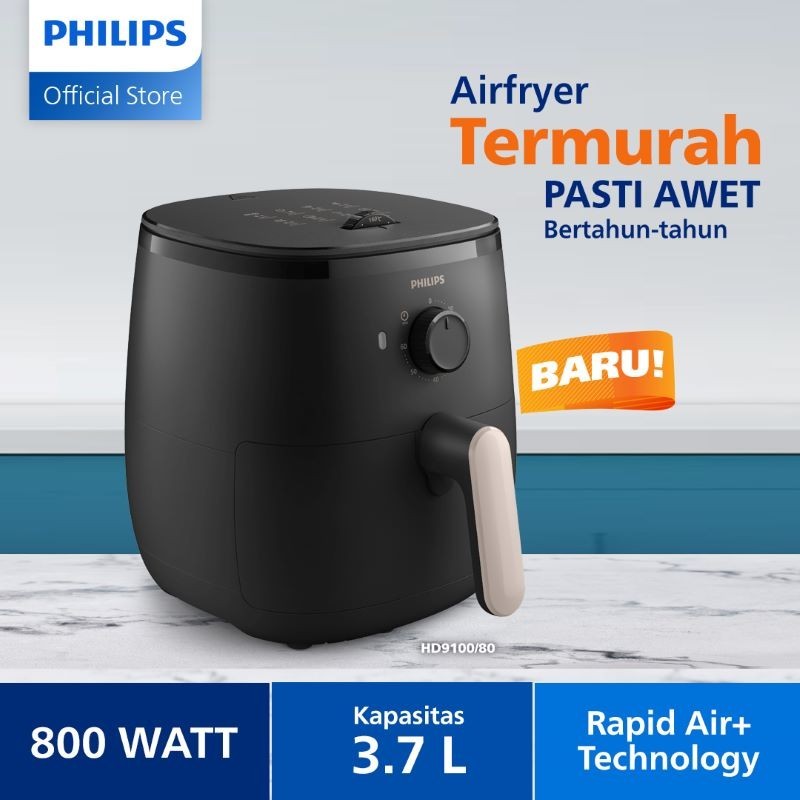 Jual Philips Airfryer Termurah Low watt - 800 watt - HD9100/80 Analog