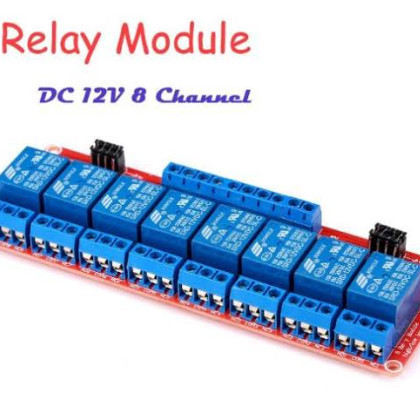 Jual New 12 V Relay 8 Channel 12V Plc Aktif High Low 250Vac 30Vdc 10A ...