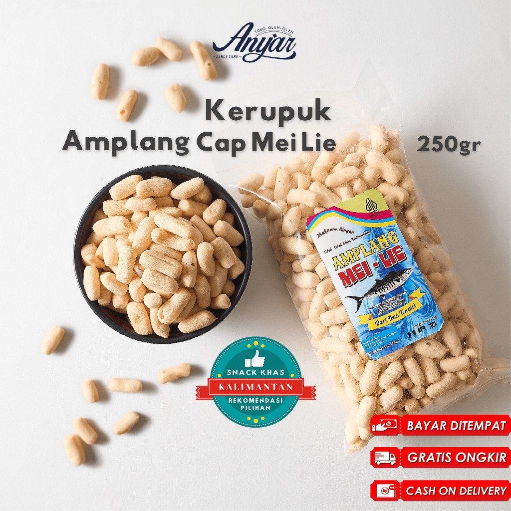 Jual Kerupuk Kuku Macan Amplang Cap Mei Lie Rasa Ikan Tenggiri