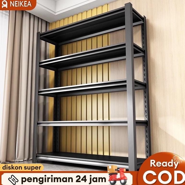 Jual Rak Besi Siku 4 susun Rak gudang Serbaguna 120x40x150CM | Shopee ...