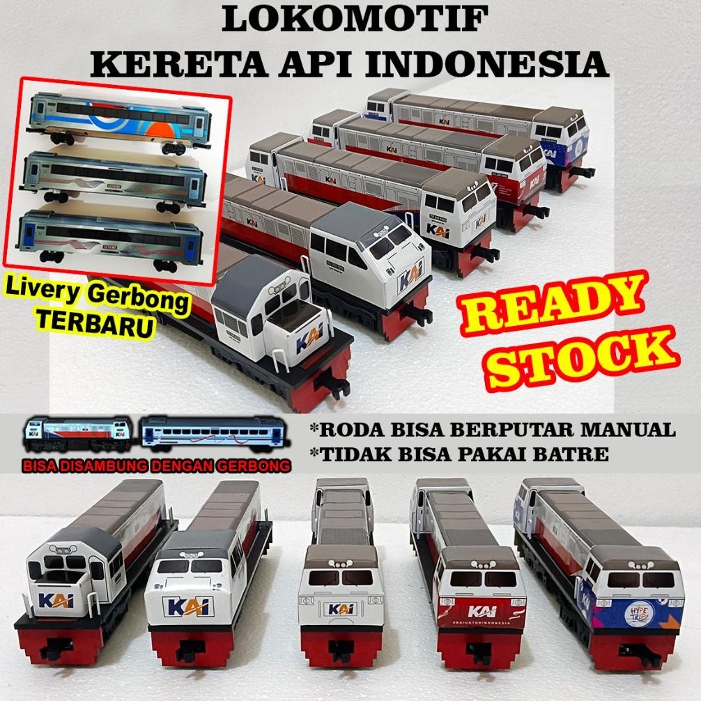 Jual Mainan Miniatur Kereta Api Viral Kereta Api Indonesia Lokomotif