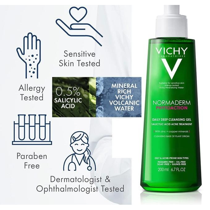 Jual Vichy Normaderm Daily Acne Treatment Face Wash Salicylic Acid