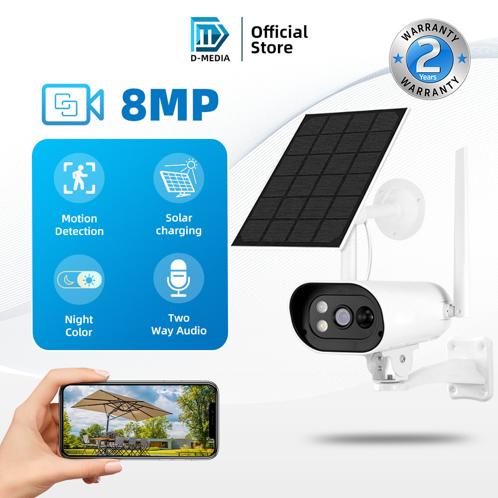 Jual DigiMedia H09 CCTV 8MP FHD Tenaga Surya Wireless IP Camera IP67 ...