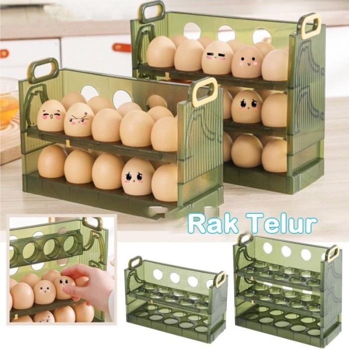 Jual Rak Yimpanan Telur 3 / Tempat Telur 3 Susun/Egg Storage Box ...