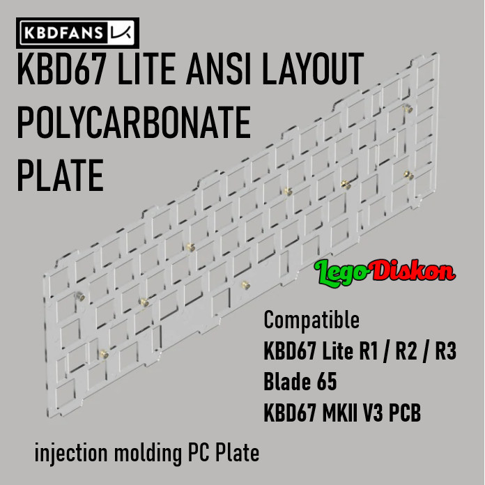 Jual Ready KBD67 LITE ANSI LAYOUT POLYCARBONATE PC PLATE Mechanical ...