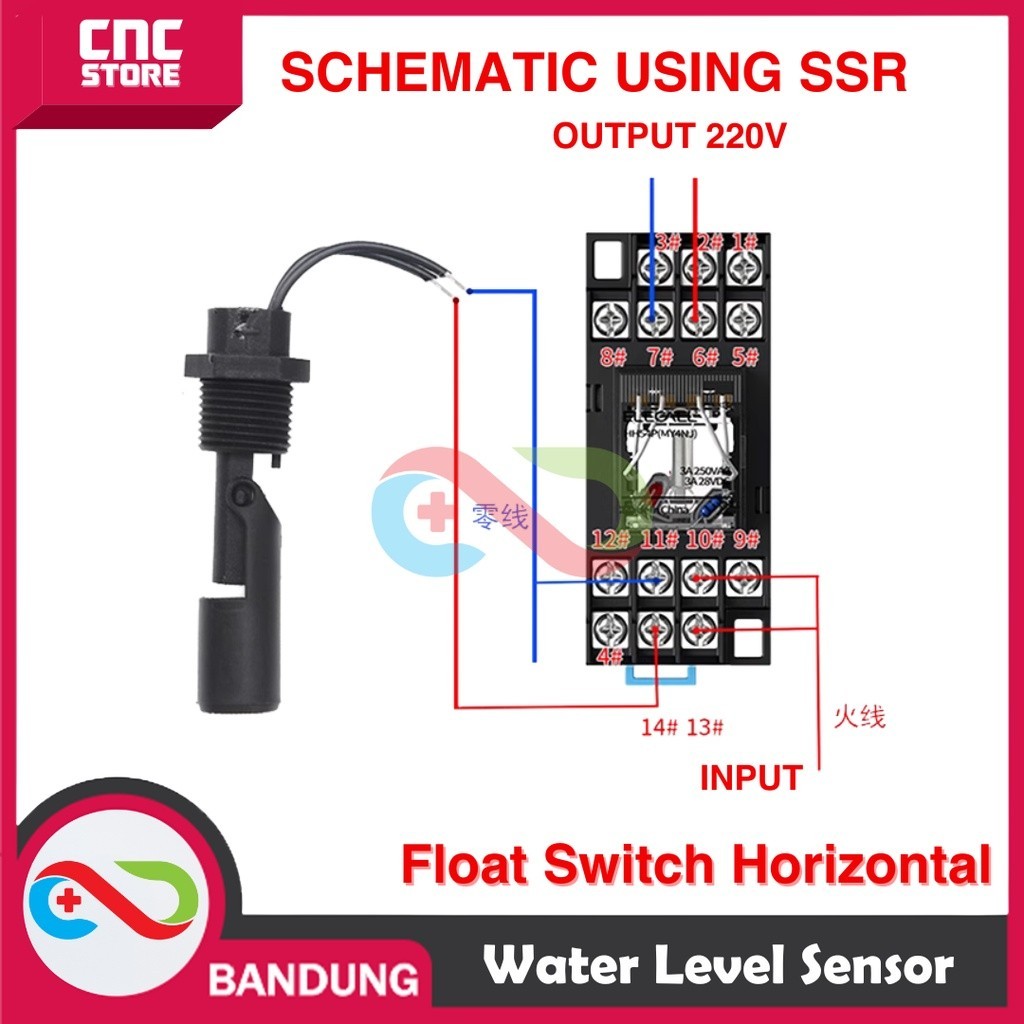 Jual SENSOR LEVEL AIR WATER LEVEL FLOAT SAKLAR PELAMPUNG AIR HORIZONTAL ...