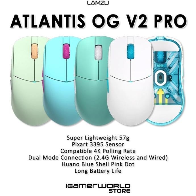 Jual TERMURAH - Lamzu Atlantis OG V2 PRO Wireless Dual Connection