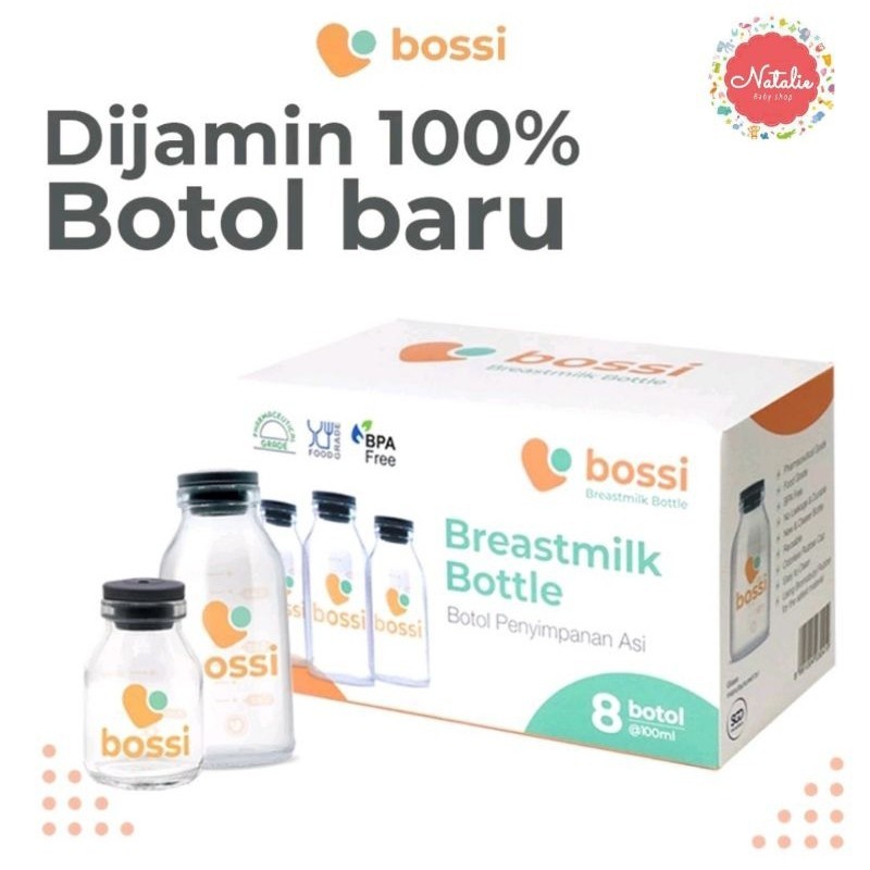 Jual 1 pcs BOSSI Botol asi kaca 50ml dan 100ml | Shopee Indonesia