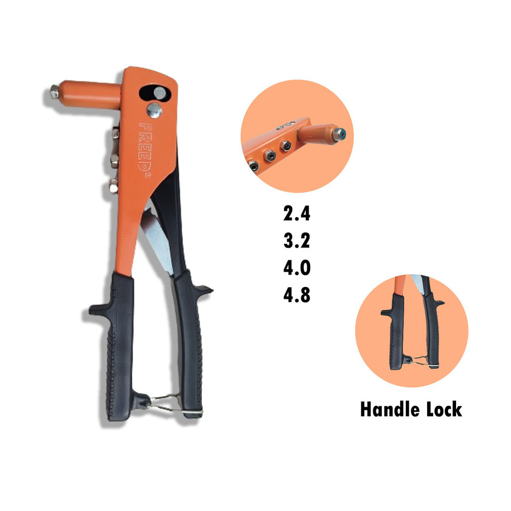 Jual IDEKU Tang Rivet Freed – Hand Riveter Tang Tembakan Paku Rivet ...