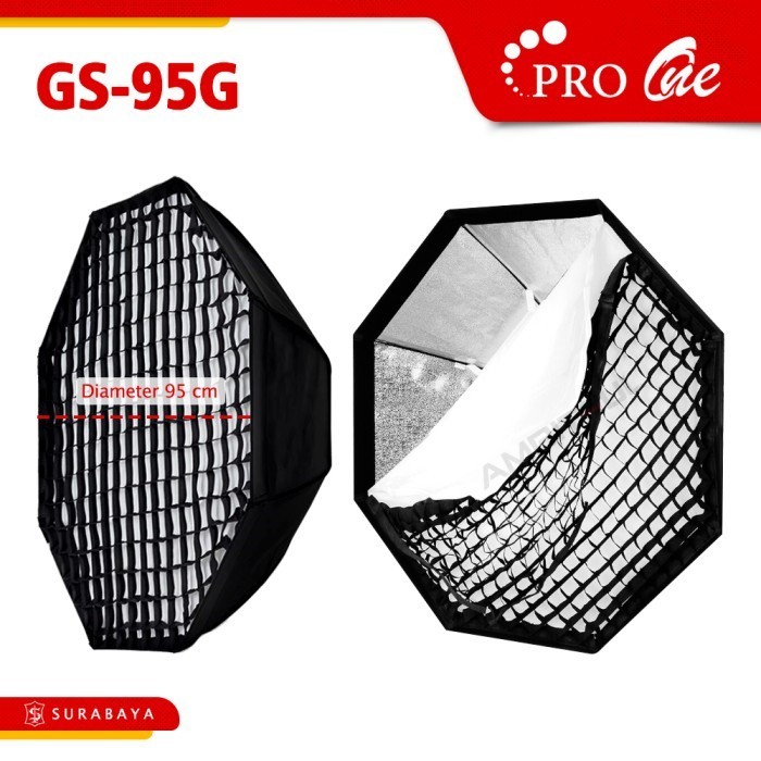 Jual Softbox Oktagon Octagon Honey Comb Grid Studio 95 Cm Pro One Gs ...