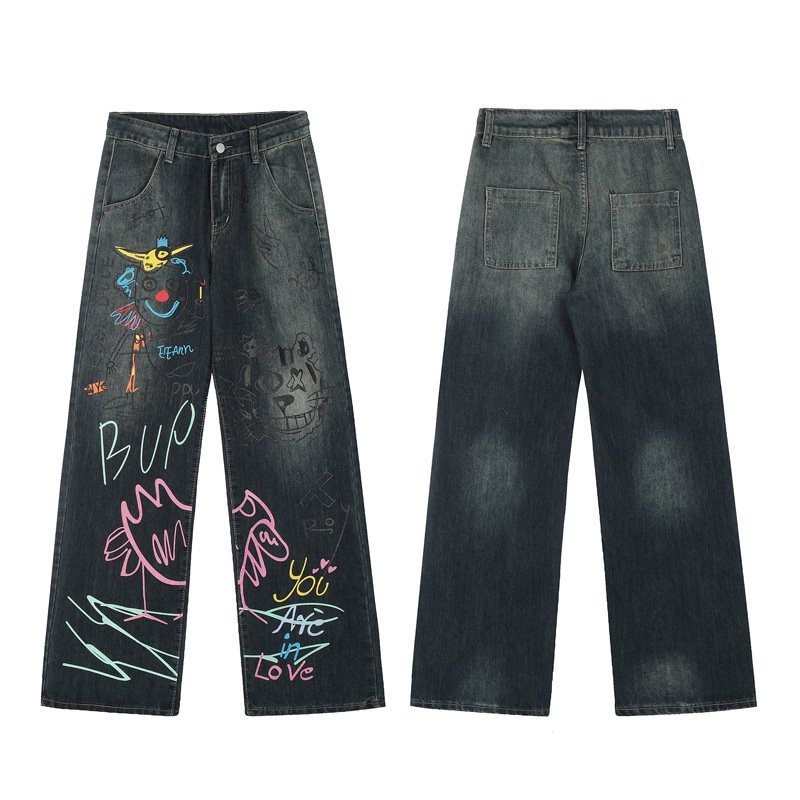パンツ personsoul 23fw Graffiti Jeans パーソンソウル グラフィティ コンター ジーンズ - personsoul