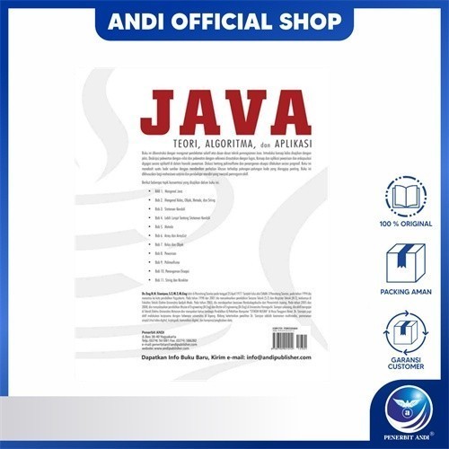 Jual Penerbit Andi - Java Teori, Algoritma Dan Aplikasi | Shopee Indonesia
