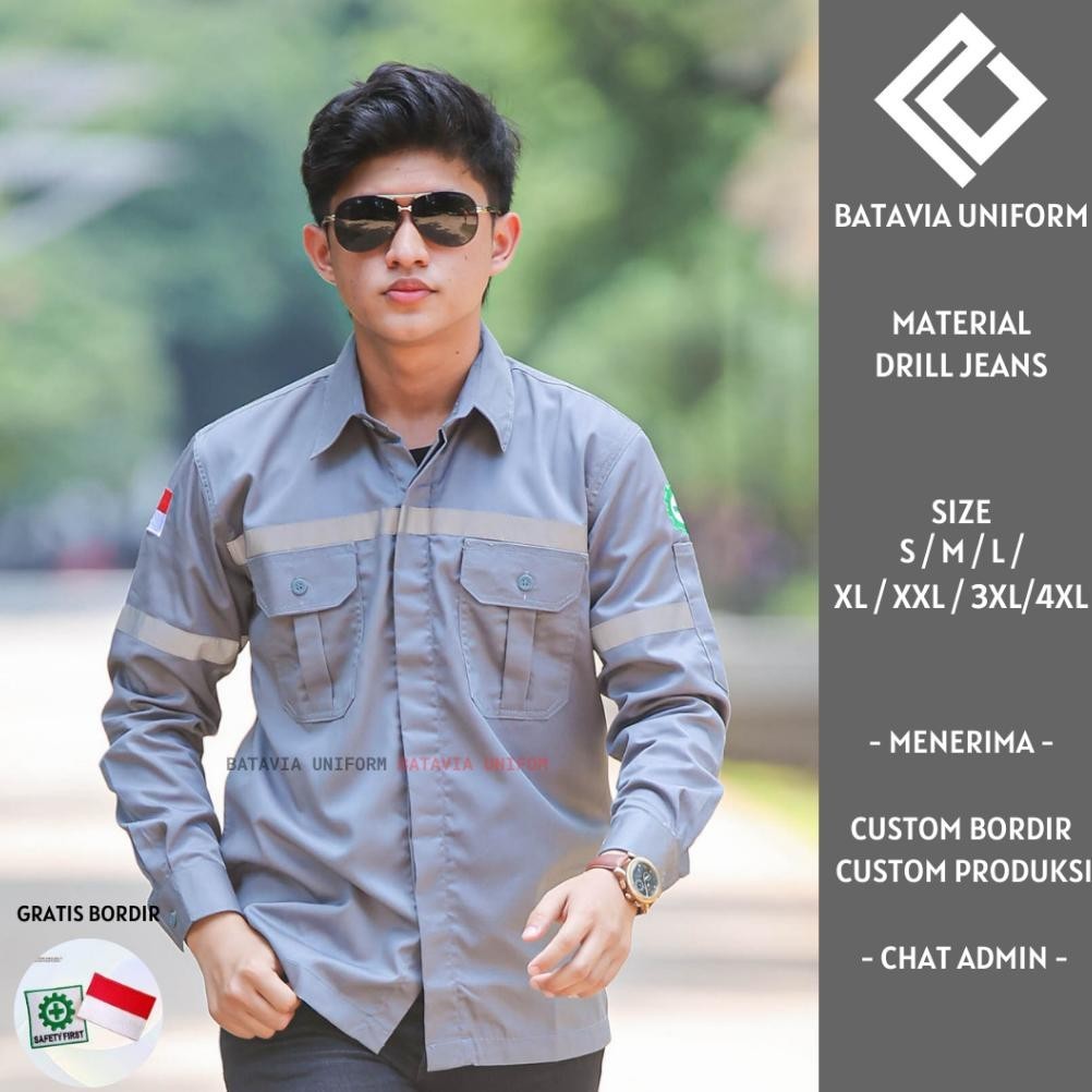 Jual LKI - Baju Kemeja Wearpack Safety K3 Lengan Panjang Werpack