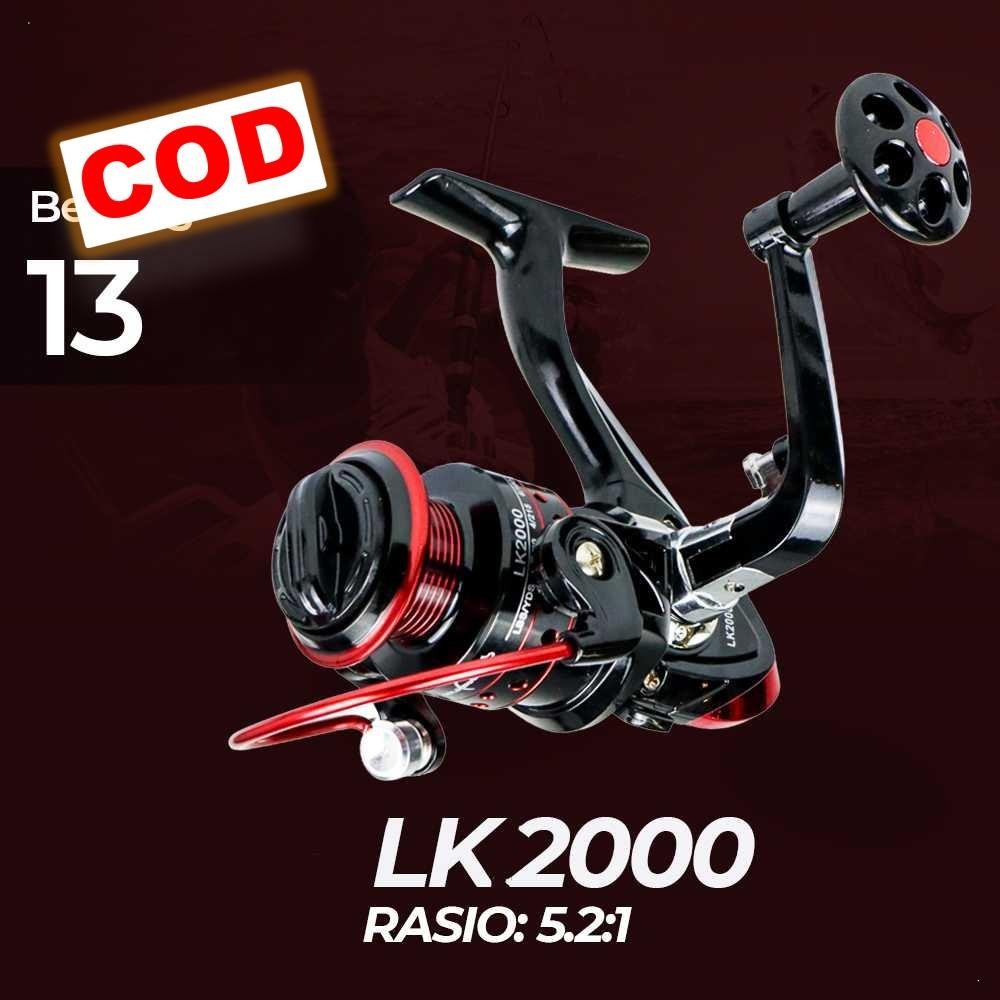 Jual Reel Pancing Spinning 5.2:1 Ball Bearing 13 Gulungan Senar Fishing ...