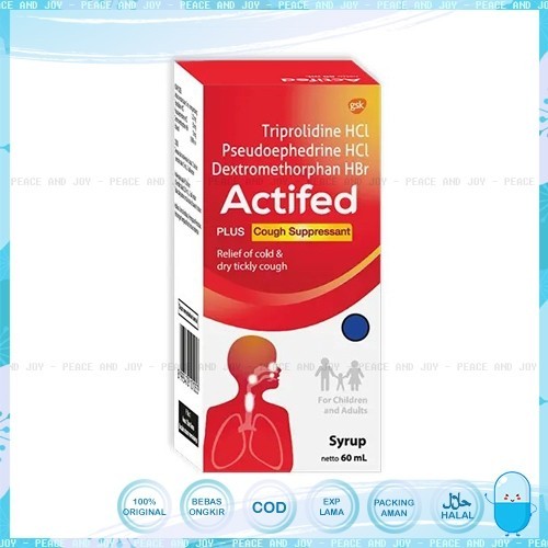 Jual ACTIFED SYRUP MERAH 60 ML DIJAMIN ORIGINAL | Shopee Indonesia