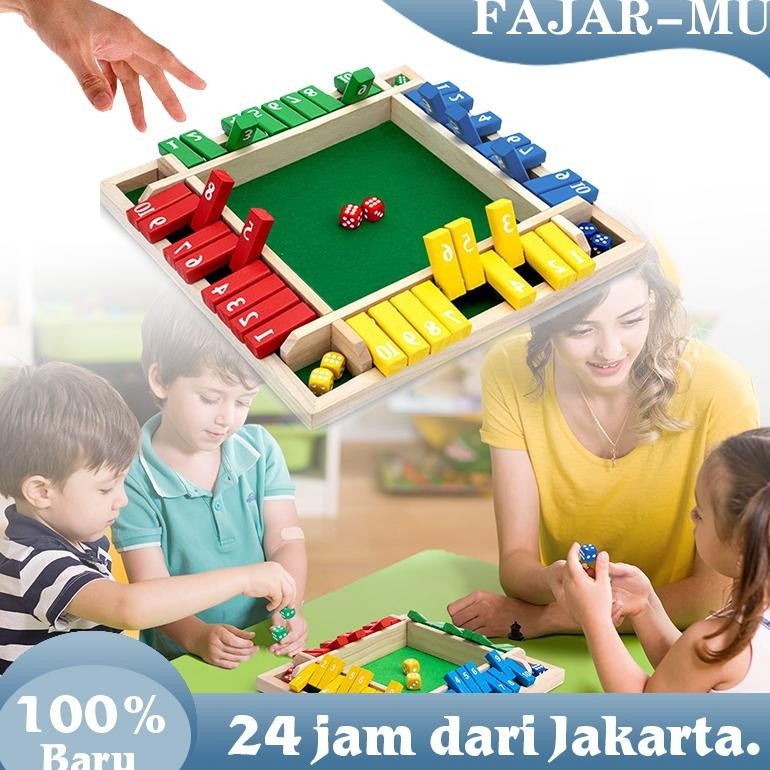 Jual Viral 4 Warna Mainan Board Drinking Games Deluxe Four Sided Shut ...