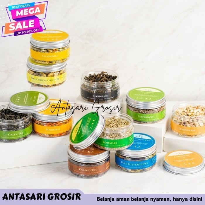 Jual FLOWER TEA IN JAR SOUVENIR HAMPERS GIFT PREMIUM SERIES CAE TEA ...