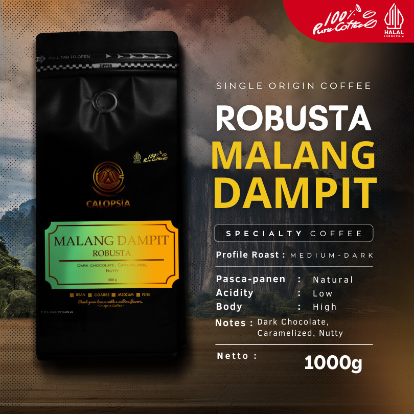 Jual CALOPSIA Kopi Jawa Dampit Robusta Single Origin 1 Kg (Specialty ...