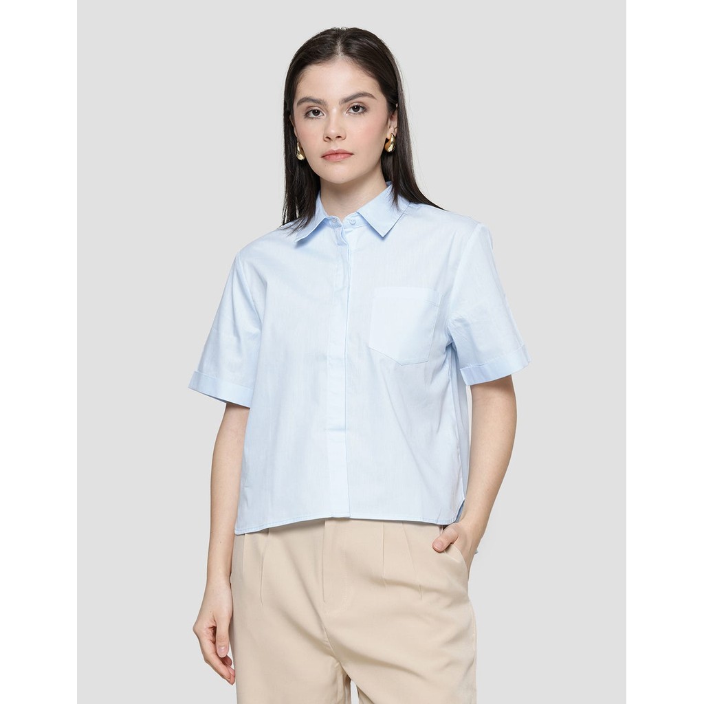 Jual Details Basic Kemeja Plain Wanita 121042747 | Shopee Indonesia
