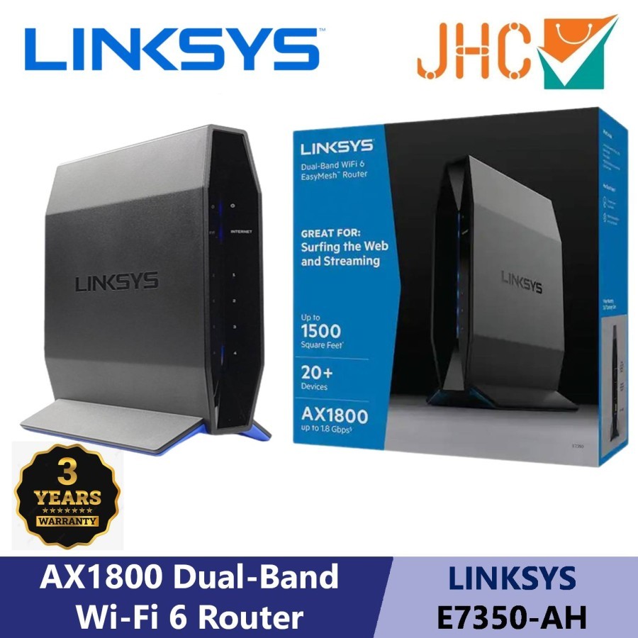 Jual Linksys E7350 - E7350-AH Dual-Band AX1800 WiFi 6 Router E7350AH ...