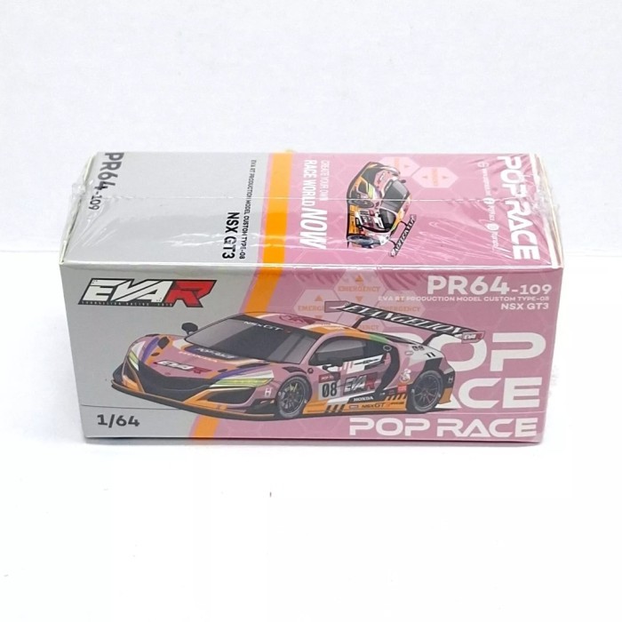 Modellino Pop Race 1:64 Honda NSX GT3 EVO22 EVA RT - Cromo Rosa (PR64-109)