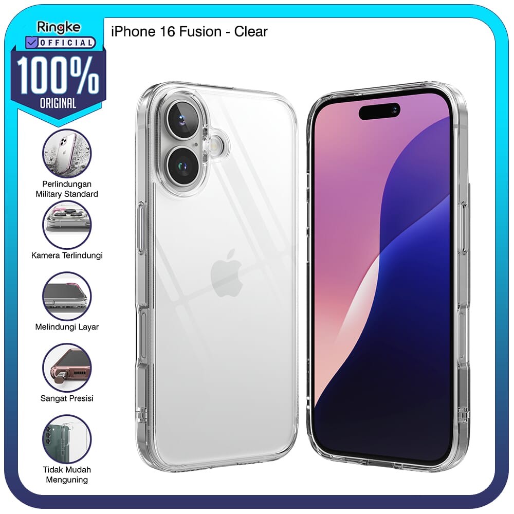 Case Ringke iPhone 16 Fusion Fusion Magnetic Fusion X Matte Clear Camo  Black Casing Anti Crack Tipis Magsafe Slim Armor Military Drop Cover Layar 