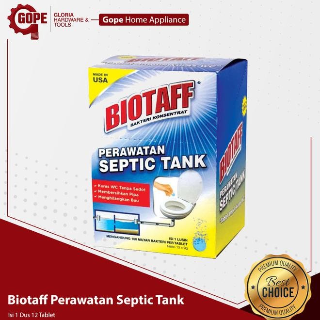 Jual Biotaff Bakteri Konsentrat Perawatan Septic Tank 1 Box Isi 12 ...
