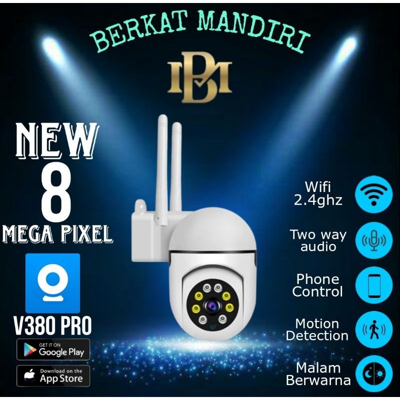 V380 Pro Motion Sensor Wifi Security Camera CCTV V380 Pro Y33 PTZ Outdoor  Cctv Full-Color Panoramic Human Detection Smart Wifi 360° IP Camera