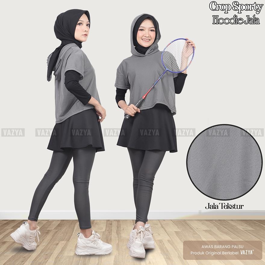 Jual Terbaru Hoodie Crop Sporty Jala Croptop Jaring Sporty Ootd Olahraga Ootd Fashion Ootd Hijab Kekinian Shopee Indonesia
