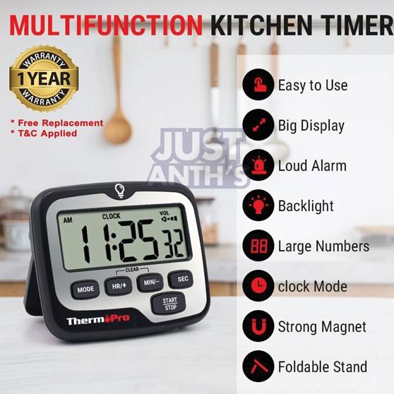 Jual Thermopro TM01 Digital Kitchen Timer Alarm Dapur Shopee Indonesia