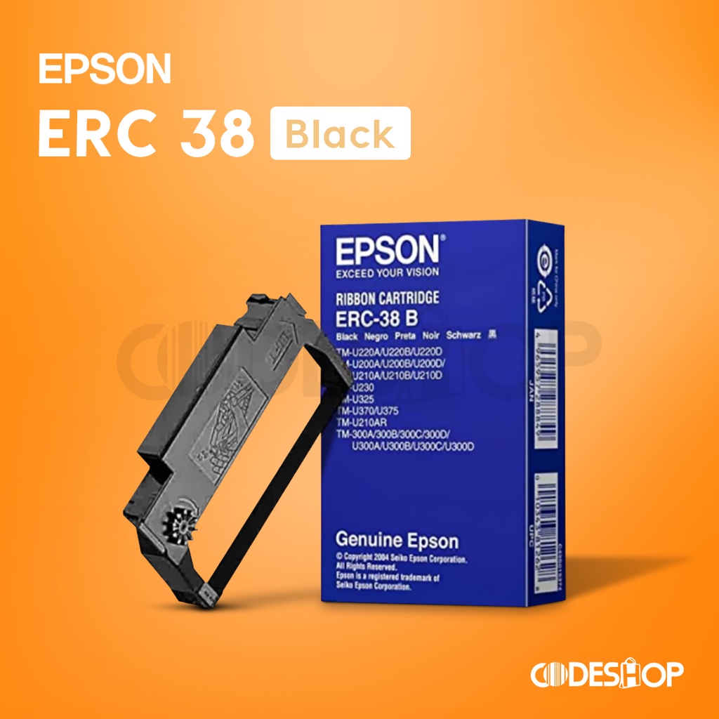 Jual TINTA EPSON TMU-220B TM-U220D ORIGINAL ERC-38 BLACK PITA HITAM ...