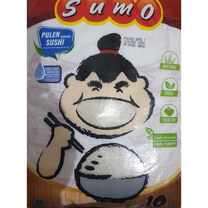Jual Beras Merk Sumo Label Merah ( Pulen Sushi ), 10 kg/pack, Beras ...