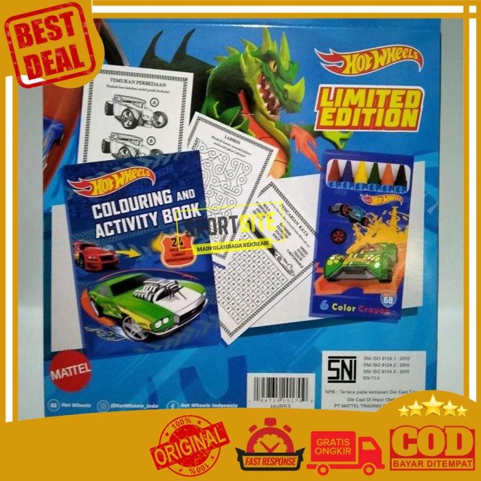 Jual PROMO!!! HOT WHEELS ULTIMATE PLAY SET 2 MOBIL + CRAYON + BUKU