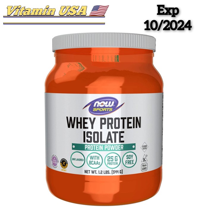 Jual Now Foods Sports Whey Protein Isolate Unflavored (544 g) Shopee