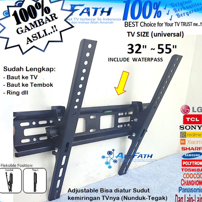 Jual Terlaris Pyc Garansi Cocok Bracket Tv S D Universal Inch