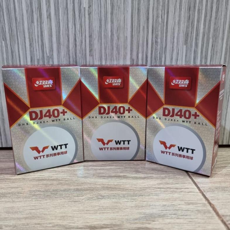 Jual New Original Dhs Wtt Dj40+ Plus 3 Star Ittf World Tour - Bola ...