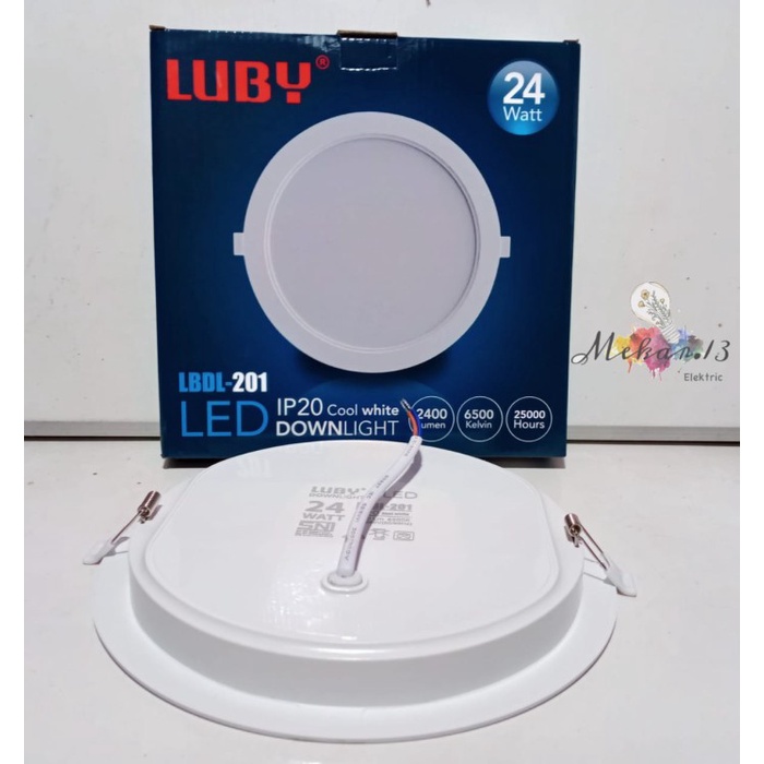 Jual Bestseller Luby Led Downlight Panel Inbow Bulat (5W, 9W, 12W, 18W ...