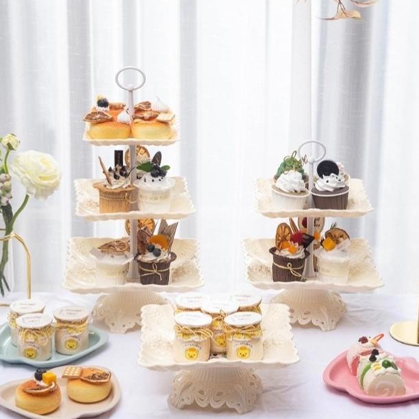 Jual Standing Rak Display Fruit Cake | Wadah Piring Kue Buah Stand Cake ...