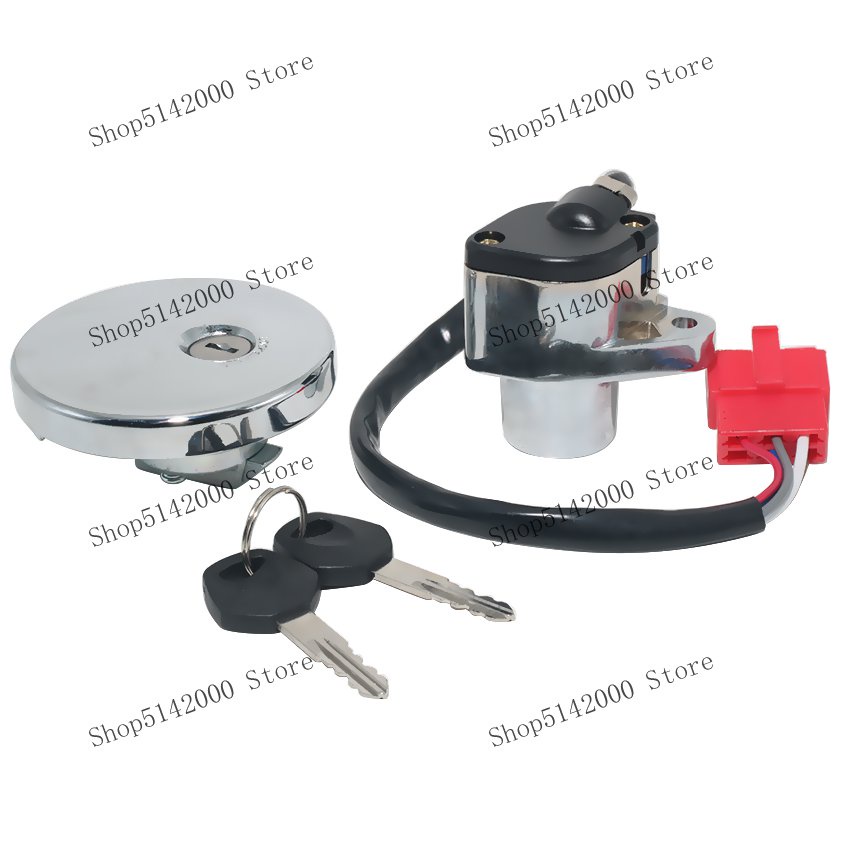 Jual &Motorcycle Ignition Switch Fuel Gas Tank Cap Lock Keys For