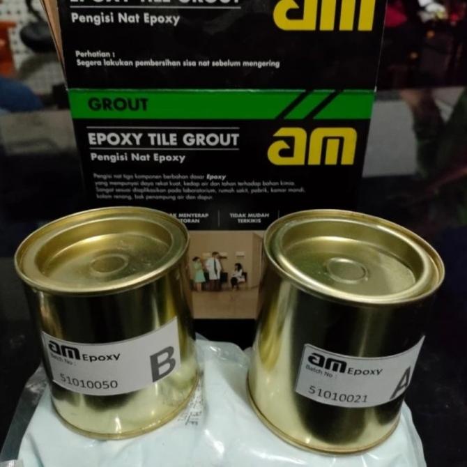 Jual AM 55 WARNA BLACK EPOXY NAT KERAMIK DAN KOLAM RENANG KEMASAN 1KG