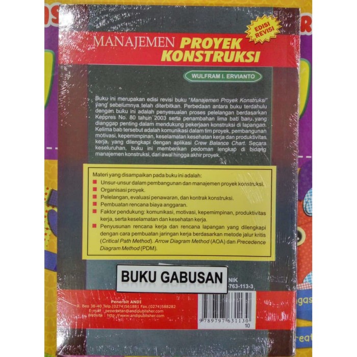 Jual Buku Manajemen Proyek Konstruksi Edisi Revisi Wulfram Iervianto An 2403 Shopee Indonesia